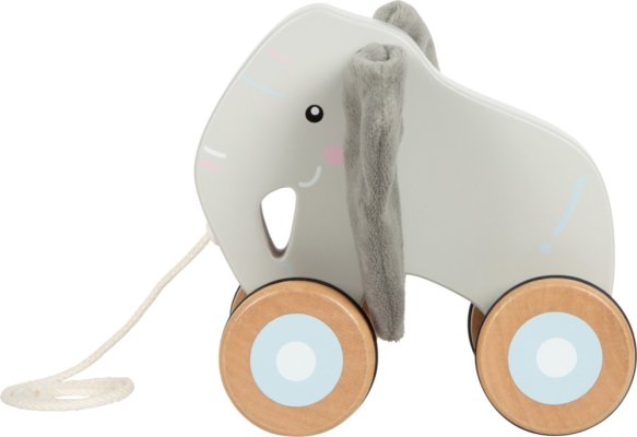 small foot Houten trekfiguur Olifant met ritselende oren