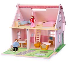 Bigjigs Toys Tragbares Holzpuppenhaus