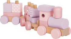 small foot Aufsteck-Holzzug rosa