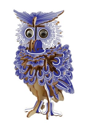 Woodcraft Drewniane puzzle 3D Sowa kolorowa