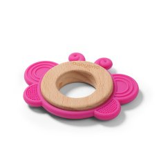 BABYONO Wooden-silicone Butterfly teether