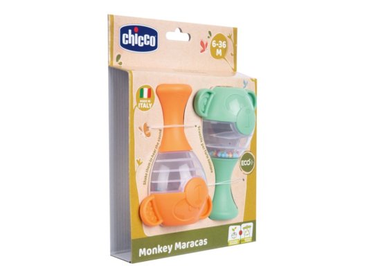 CHICCO Grzechotka Marakasy Małpka Eco+ 6m+