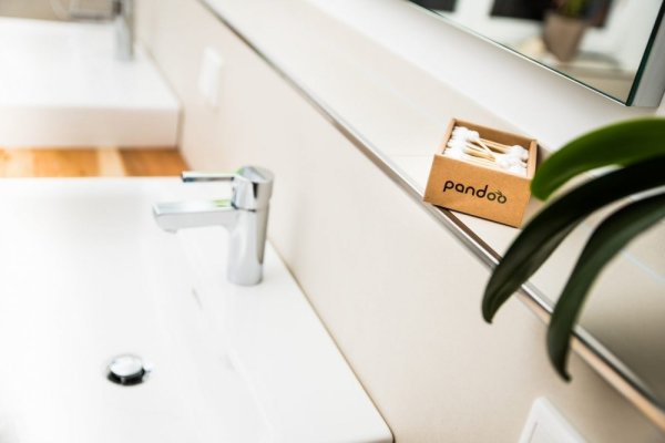 Bambus-Wattestäbchen für Kinderohren mit Bio-Baumwolle, 55 Stück