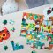Petit Collage Puzzle bibliotecă 100 piese cu ochelari 3D