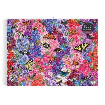 Puzzle Galison Papillons dans les pois de senteur 1000 pièces