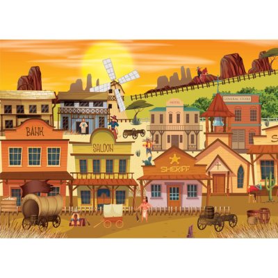 Brain Tree Puzzle Western Town 1000 pieces