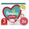 2x Spodnie PAMPERS Majtki jednorazowe 3 (6-11 kg) 128 szt. - MEGA PAKIET