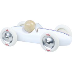 Vilac Wooden Car Large Grand Prix Vintage White