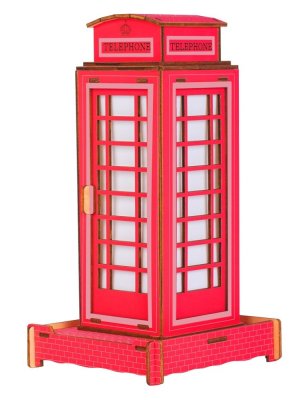 Woodcraft Puzzle 3D de Madera Cabina Telefónica Británica