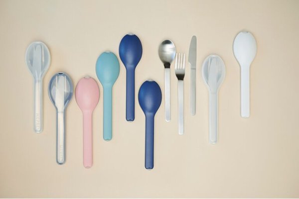 MEPAL Ellipse Nordic Pink Reisebesteck aus Edelstahl