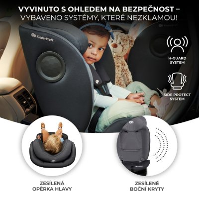 KINDERKRAFT Avtosedež I-360 i-Size 40-150 cm Grey