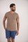 Herren T-Shirt KR dünner U-Ausschnitt Outlast® - Haselnuss