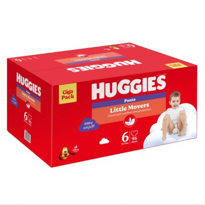 HUGGIES® Jednorazowe majteczki Little Movers Pants rozmiar 6 (15-25 kg), 96 szt. BOX