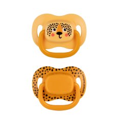 CANPOL BABIES Set symmetrischer Silikon-Schnuller BabiesBoo 18m+ 2 Stk. orange