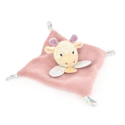 Doudou Plush Comforter Pink Giraffe 19 cm