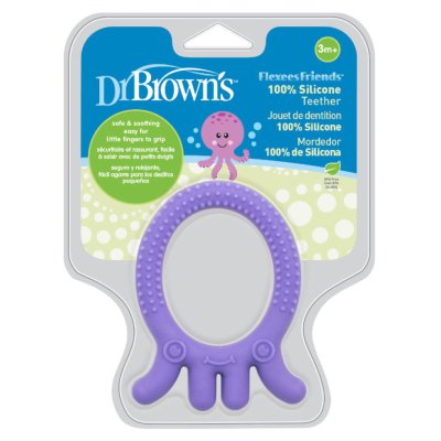 DR.BROWN'S Set rintamaidonkerääjä + Teether Flexees Friends mustekala