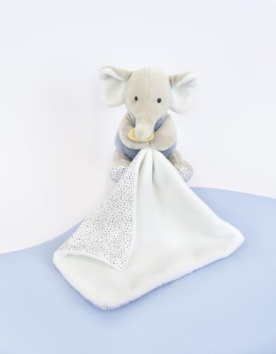 Doudou Plišasti slon s odejo 11 cm