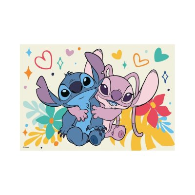 Dino Puzzle Stitch i Angel 24 elementy