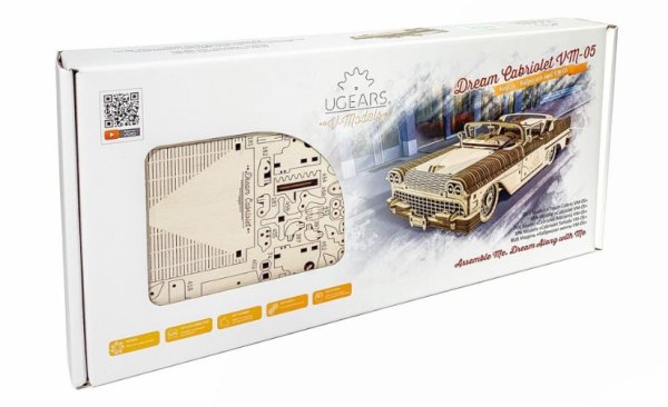 Ugears 3D Holzmechanik Puzzle VM-05 Cabriolet Traumwagen