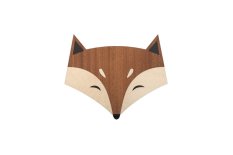 BeWooden Decorazione da parete volpe Eliška