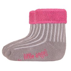 Ponožky froté Outlast® - tm.šedá/růžová