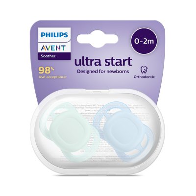 Philips AVENT Schnuller Ultrastart neutral 0-2m Junge, 2 Stk.