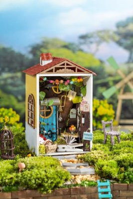 RoboTime 3D Holzpuzzle Miniatur Gartenhaus