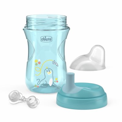 CHICCO Šalica Advanced sa slamkom teal, 12mj+