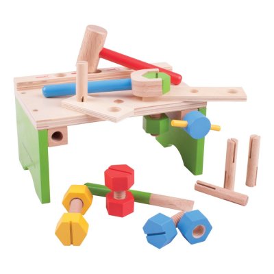 Bigjigs Toys Warsztat z narzędziami i młotkiem