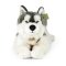 Rappa Câine de pluș husky cu zgardă culcat 60 cm ECO-FRIENDLY
