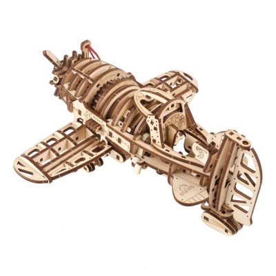 Puzzle 3D en bois mécanique Ugears Avion Mad Hornet