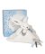 Doudou Geschenkset blauw - konijntje met vierkante doek 25 cm