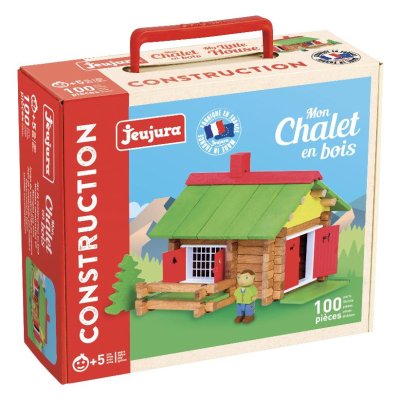 Jeujura Jeu de construction en bois 100 pièces