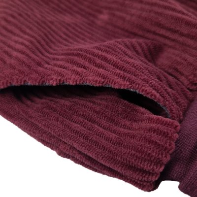 Cordhose mit Saum - Burgunderrot