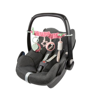 CANPOL BABIES Wisząca zabawka do wózka / fotelika samochodowego Pastel Friends różowa