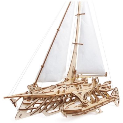 Ugears 3D Holzmechanik Puzzle Segelboot Merihobus (Trimaran)