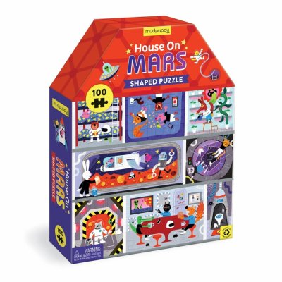 Mudpuppy Puzzle ház alakú Marsi ház 100 darabos