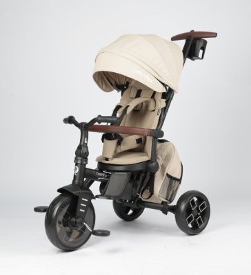 QPLAY Tricicletă Comfo Max Beige, 7 în 1, vârsta 10-72 luni