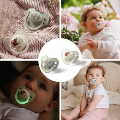 BABYONO Silikon-Schnuller anatomisch 6-18m, 2 Stk.