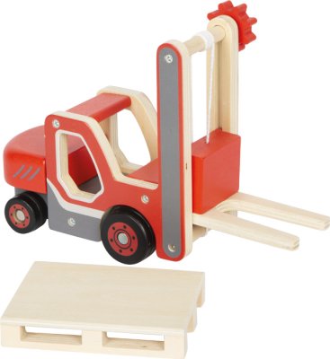 small foot Carrello elevatore in legno con pallet