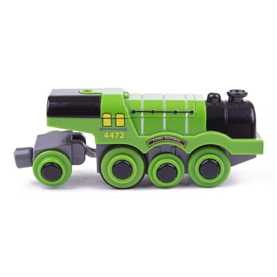 Bigjigs Rail Elektryczna lokomotywa Flying Scotsman zielona