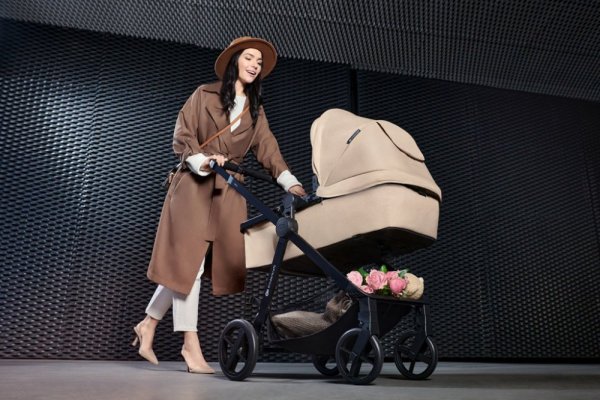 KINDERKRAFT Kinderwagen kombiniert 3 in 1 Newly Moonlight Grey + Mink PRO