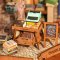 RoboTime 3D fa puzzle Miniatűr házikó Könyvesbolt a sarkon