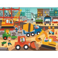 Petit Collage Floor Puzzle Construction in the City