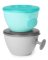 SKIP HOP Schüsseln mit Deckel und Halter Easy Grab Grau, Blaugrün 2 x 240 ml, 3 Monate+