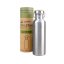 Edelstahl-Wasserflasche mit Bambusdeckel 750 ml