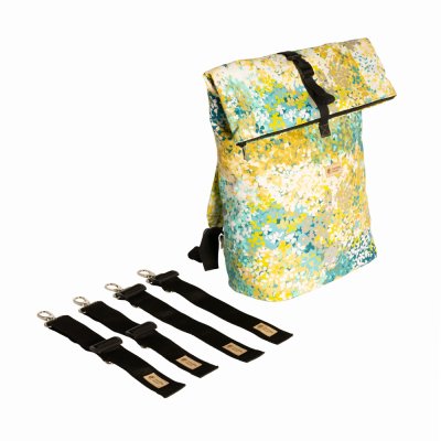 Monkey Mum® Sac à dos en sergé intégré pour nacelle Carrie - Prairie fleurie