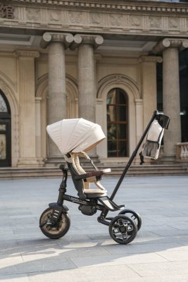 QPLAY Tricicletă Comfo Max Beige, 7 în 1, vârsta 10-72 luni