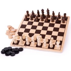 Bigjigs Toys Drveni šah i dama