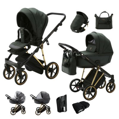 ADAMEX Wózek wielofunkcyjny Belissa Special Edition Dark Green/Gold
